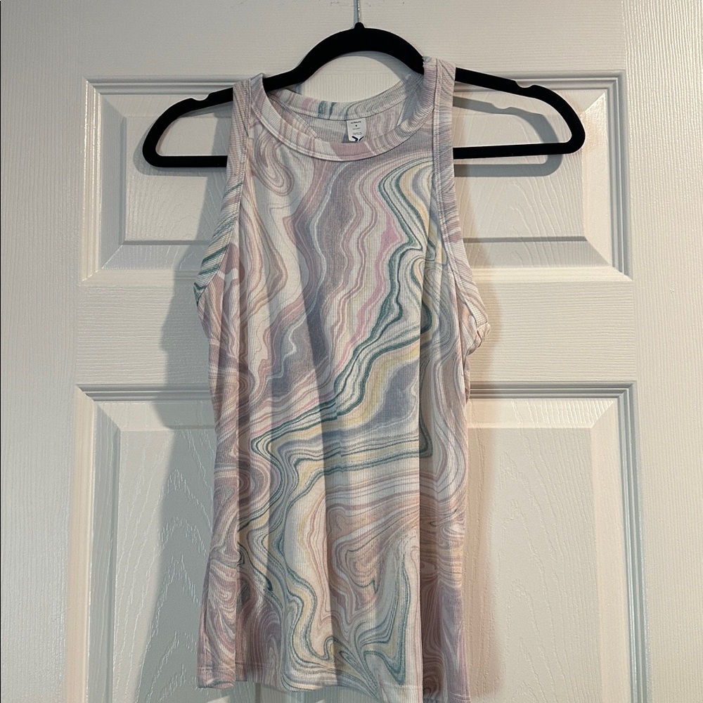 Pastel Swirl athletic tank Top
